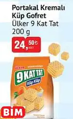 ÜLKER 9 KAT TAT PORTAKAL KREMALI KÜP GOFRET